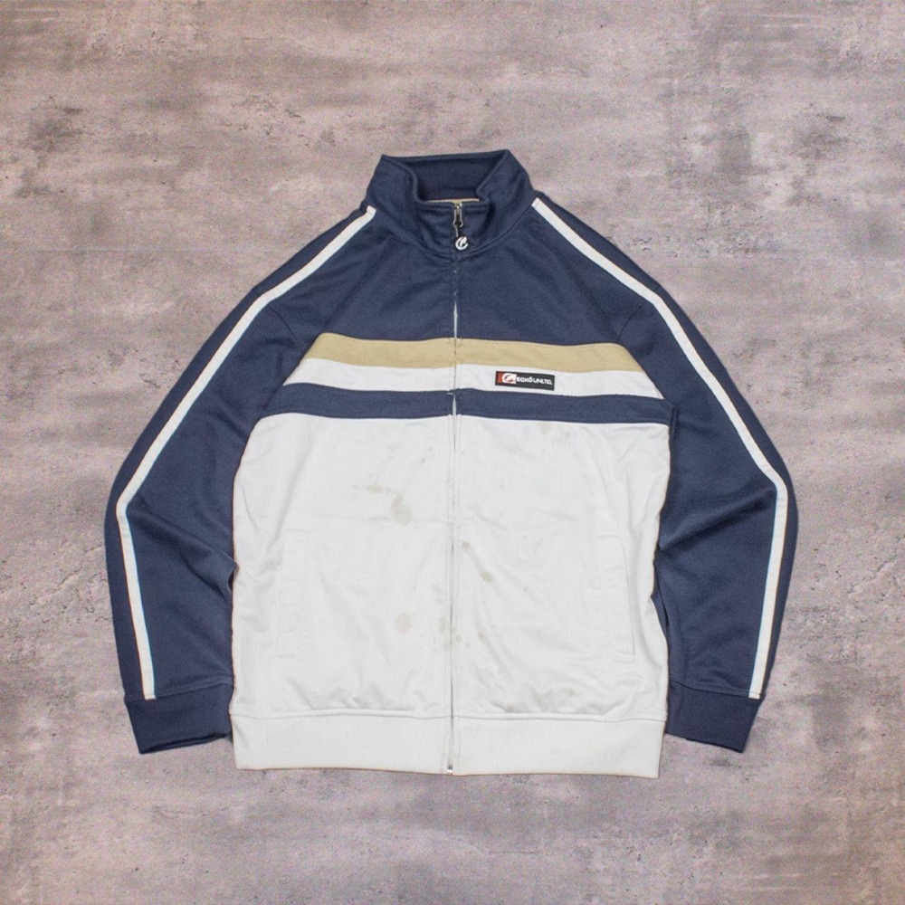 Vintage VTG Y2K 2000's 00's Ecko Unlimited Tri Color Baggy Track Top Sweater